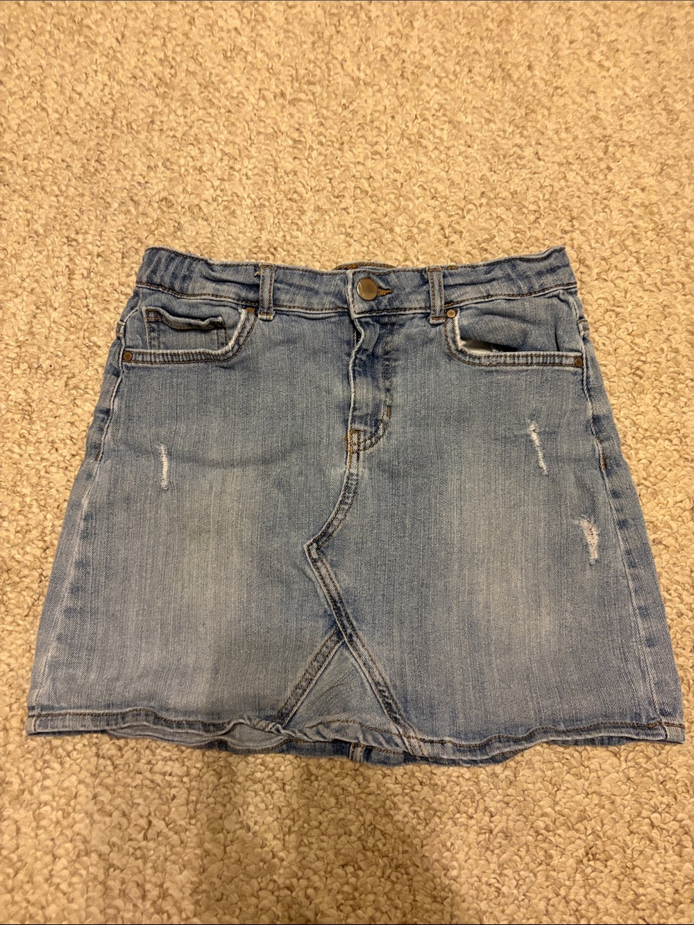 Denim Mini Skirt - Light Blue Women's Skirt Size: Large C7